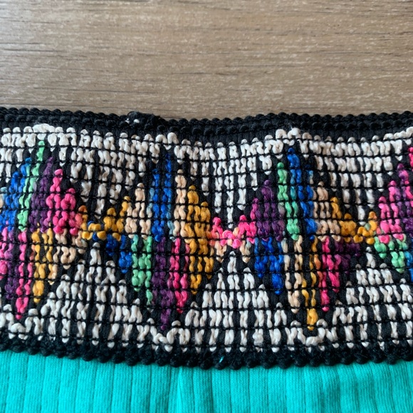 Free people green with embroidered waist biker shorts - Picture 3 of 6